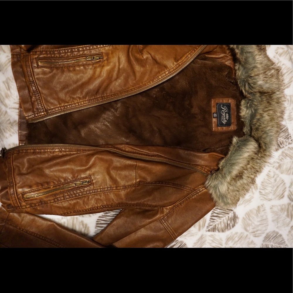 Royalty Forme Faux Leather Jacket